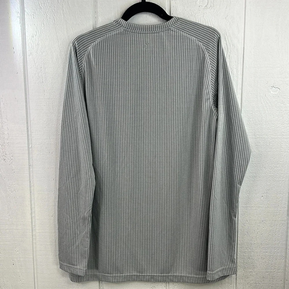 Zyia Active Men’s White Honeycomb X Logo Size Medium Long Sleeve Dry Fit Tee - Picture 4 of 7